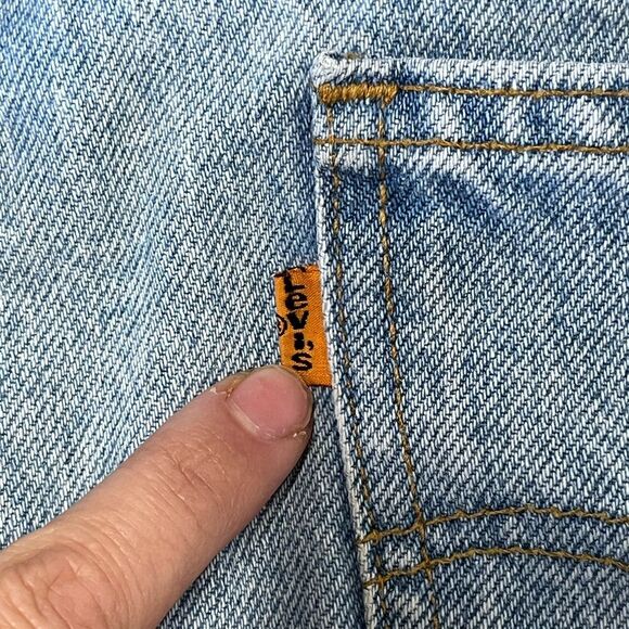 Levi’s Blue Denim Vintage Orange Tab 505 Straight Leg Regular Fit 5 Pocket 34X32 - Picture 11 of 12